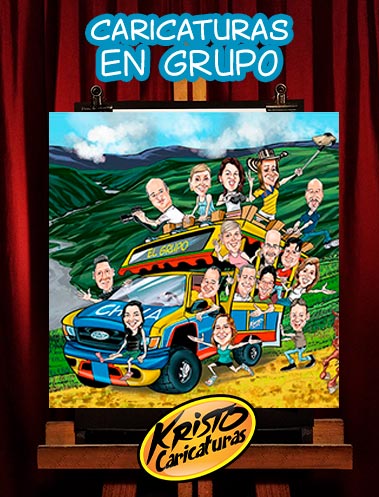 Caricaturas-de grupo en-Bogotá